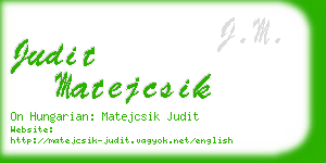 judit matejcsik business card